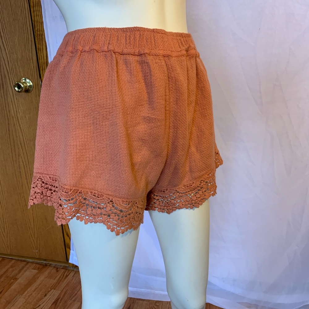 Orange cotton shorts